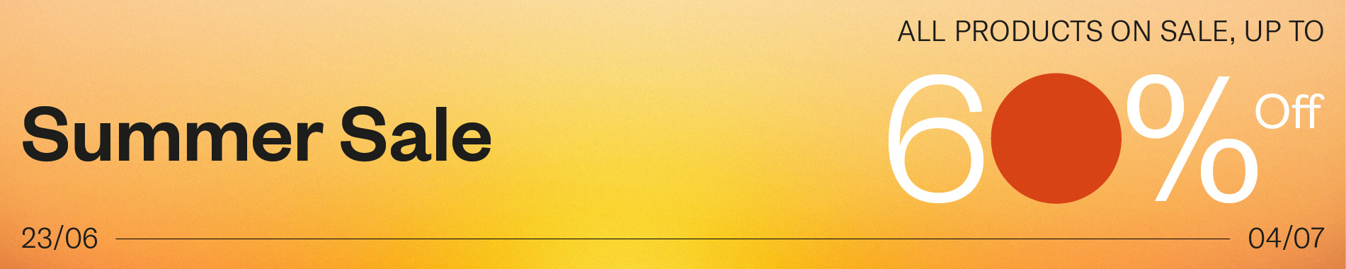 Summer Sales on all products · up to 60% off