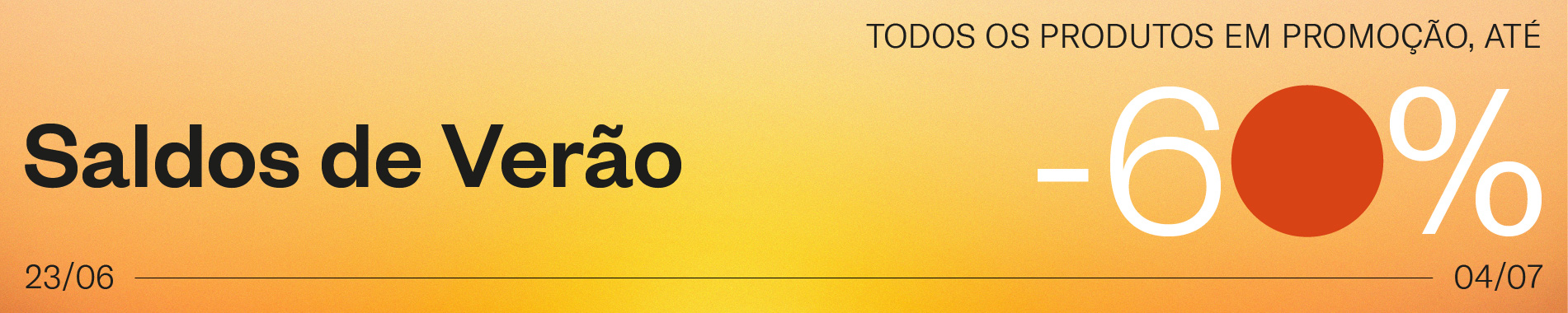 Saldos de verão em todo o catálogo - descontos até 60%